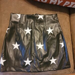 Black Star Patterned Skirt